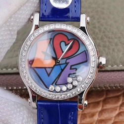 Chopard Happy Diamonds Happy Love 278559-3020 YF Factory Blue Mother Pearl Dial