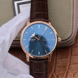 Glashutte Original Senator 1-36-04-04-02-01 Moonphase Gray Dial