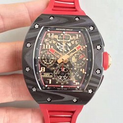 KV Factory Richard Mille RM011 Lotus F1 Team Romain Grosjean Forged Carbon Black Skeleton Dial