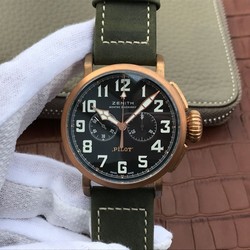 Zenith Pilot Type 20 Chronograph Extra Special Bronze 29.2430.4069/21.C800 XF Factory Black Dial