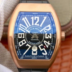 Franck Muller Vanguard V45-02 18K Rose Gold Black Dial